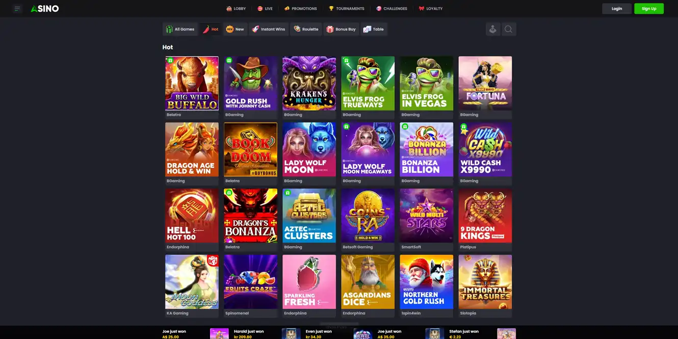 asino online casino hot games review by casinos club