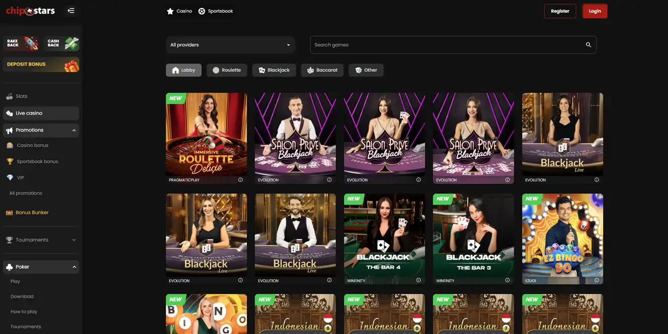 chip stars live poker review by casinos club