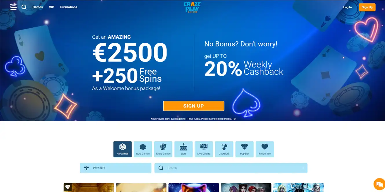 craze play casino review online casino