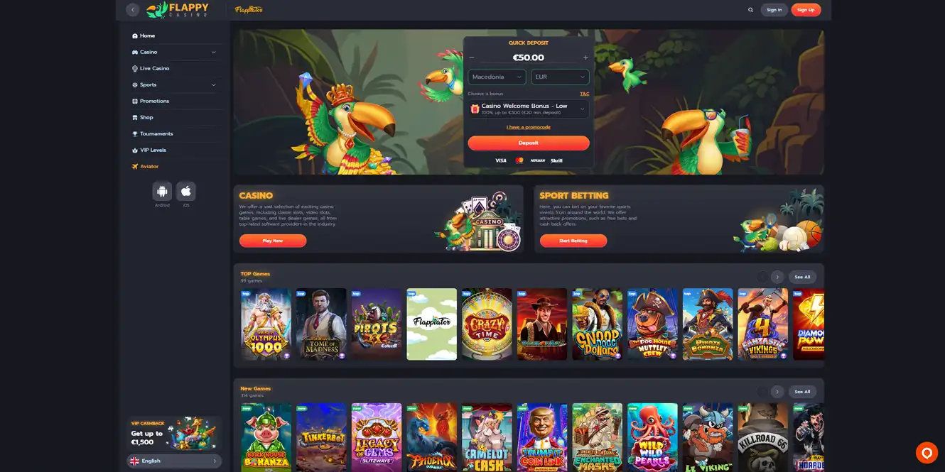 flappy online casino review by casinos club