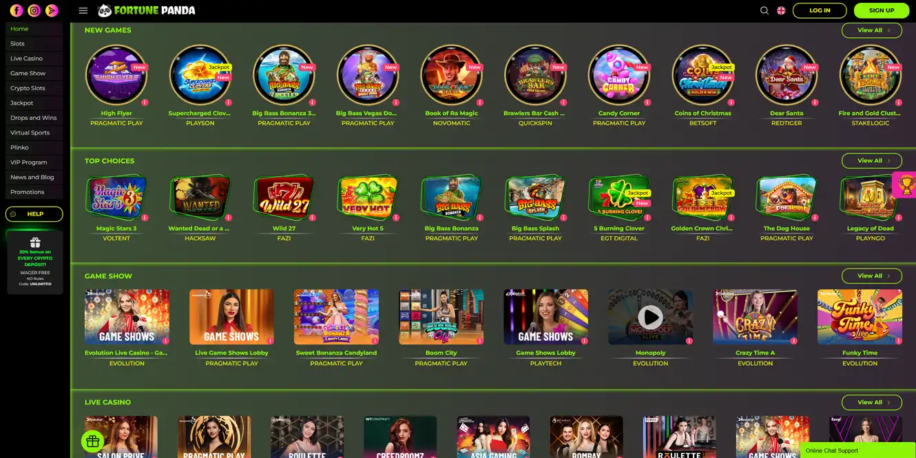 fortune panda online casino top games review by casinos club