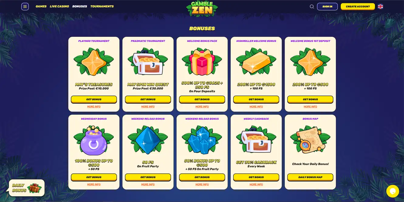 gamblezen casino review casino bonuses