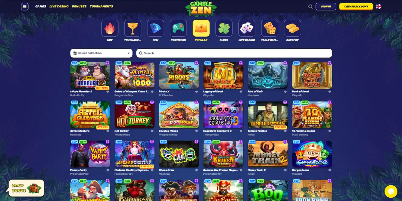 gamblezen casino review online slots and casino games