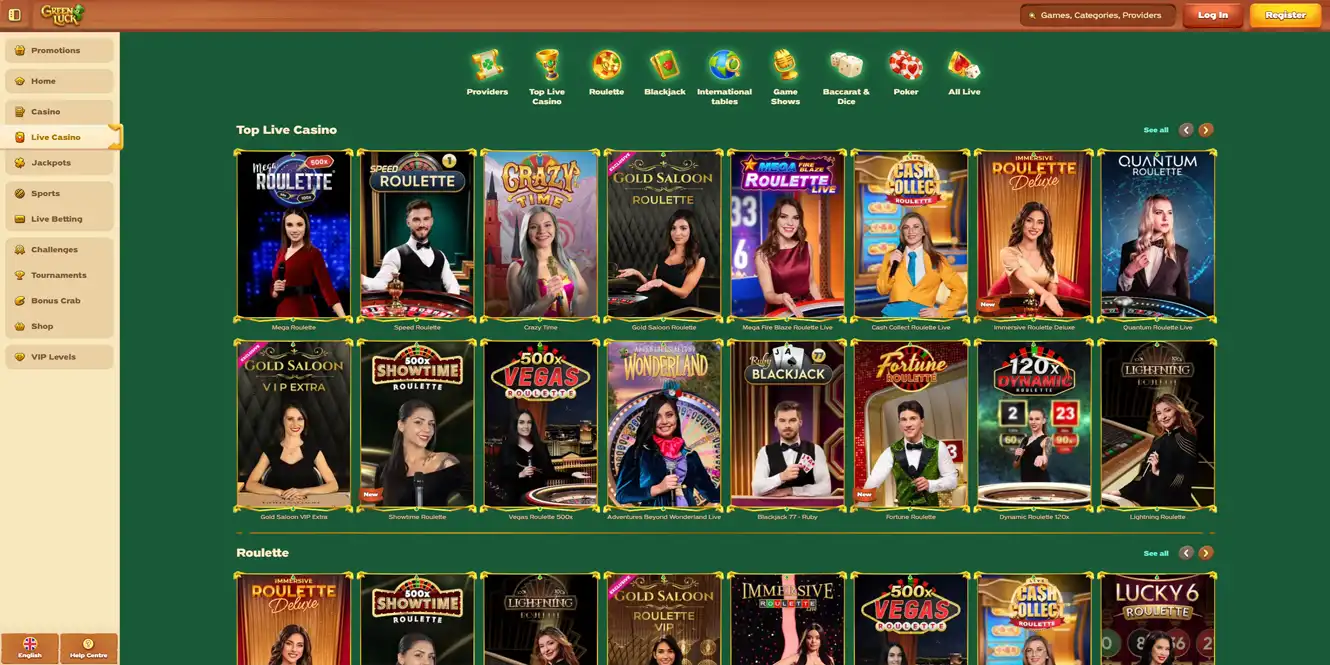 green luck live casino review by casinos club