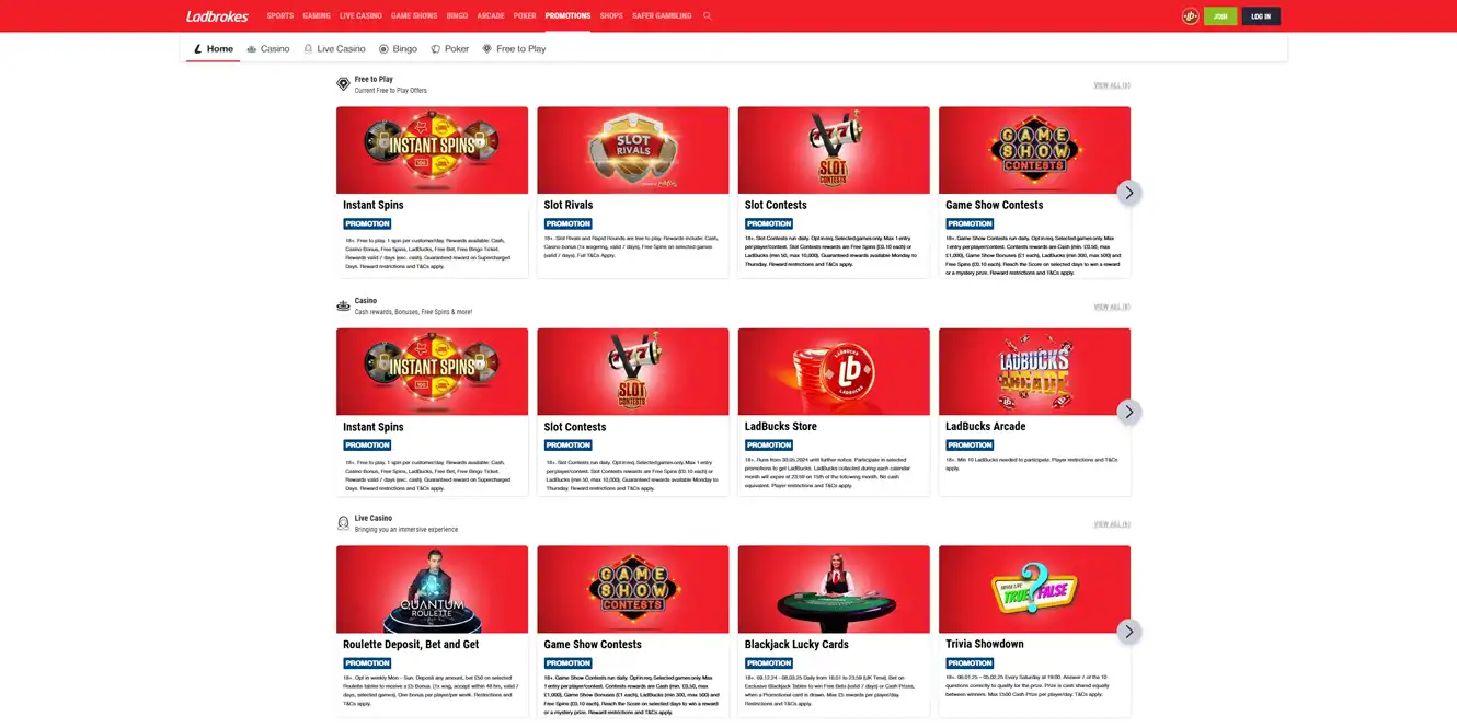 ladbrokes online casino promotions review by casinos club