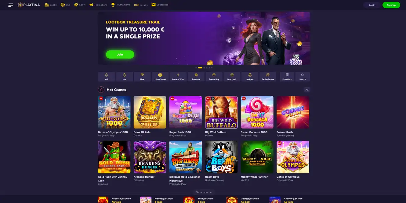 playfina casino review by casinos club