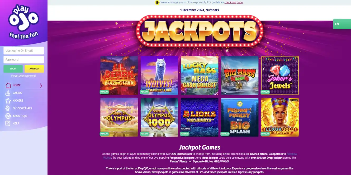 playojo online casino jackpot by casinos club