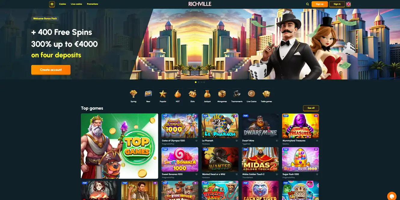 richvillle casino review by casinos club