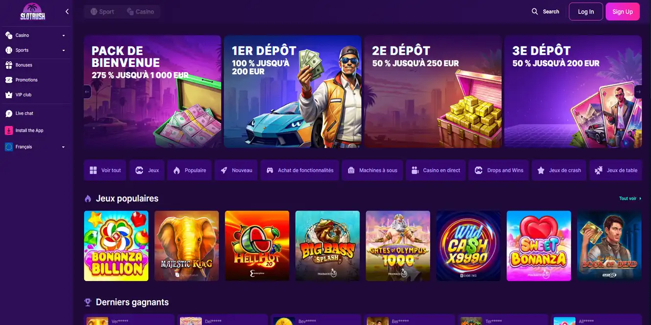 slotrush casino review casino bonuses