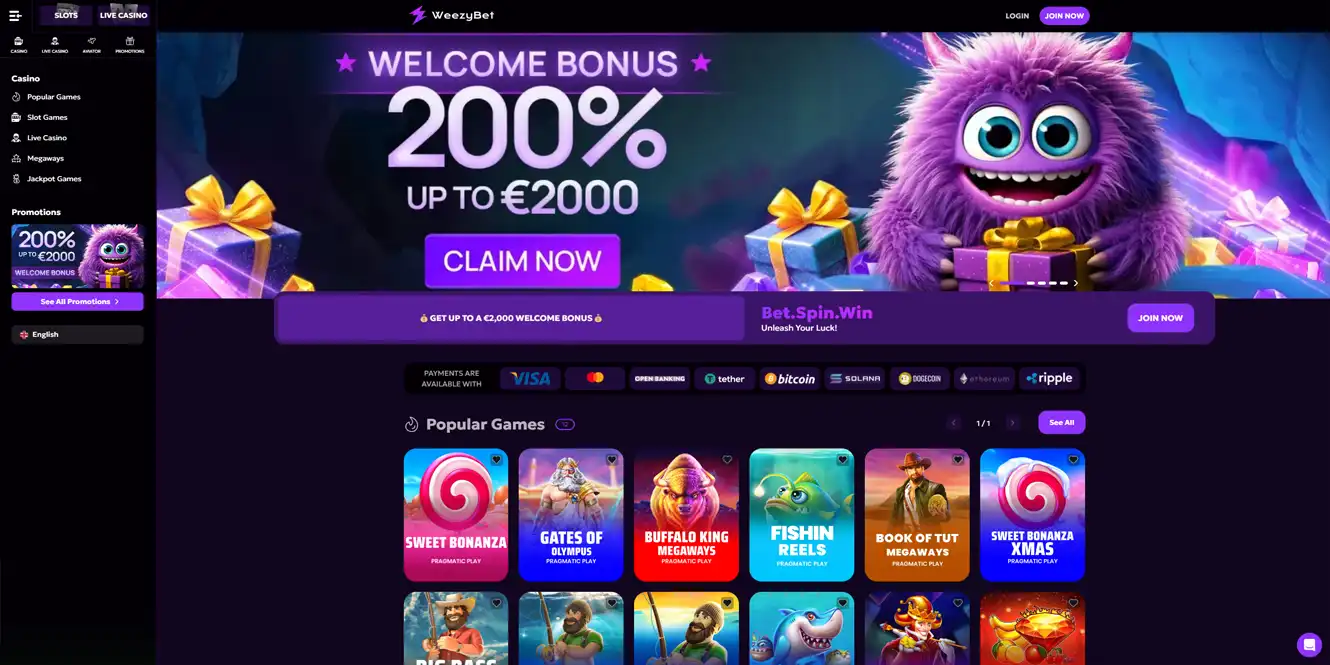 weezybet online casino review welcome bonus by casinos club