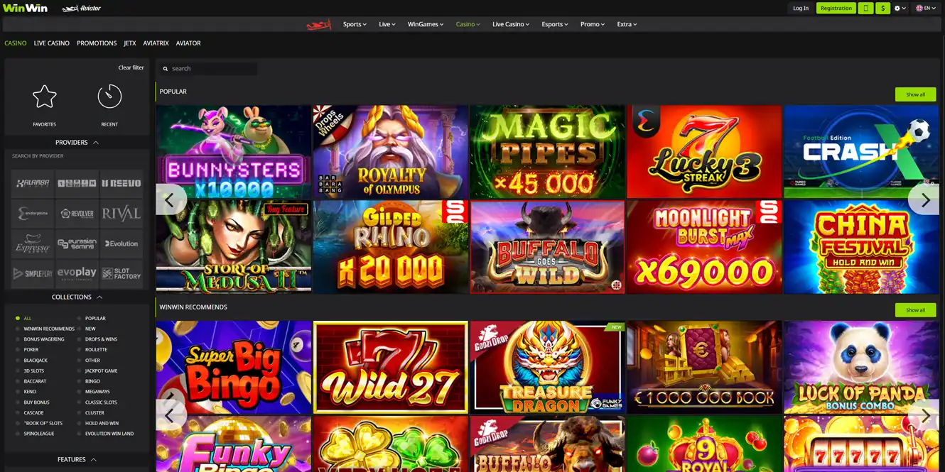 winwin bet online casino games review by casinos club