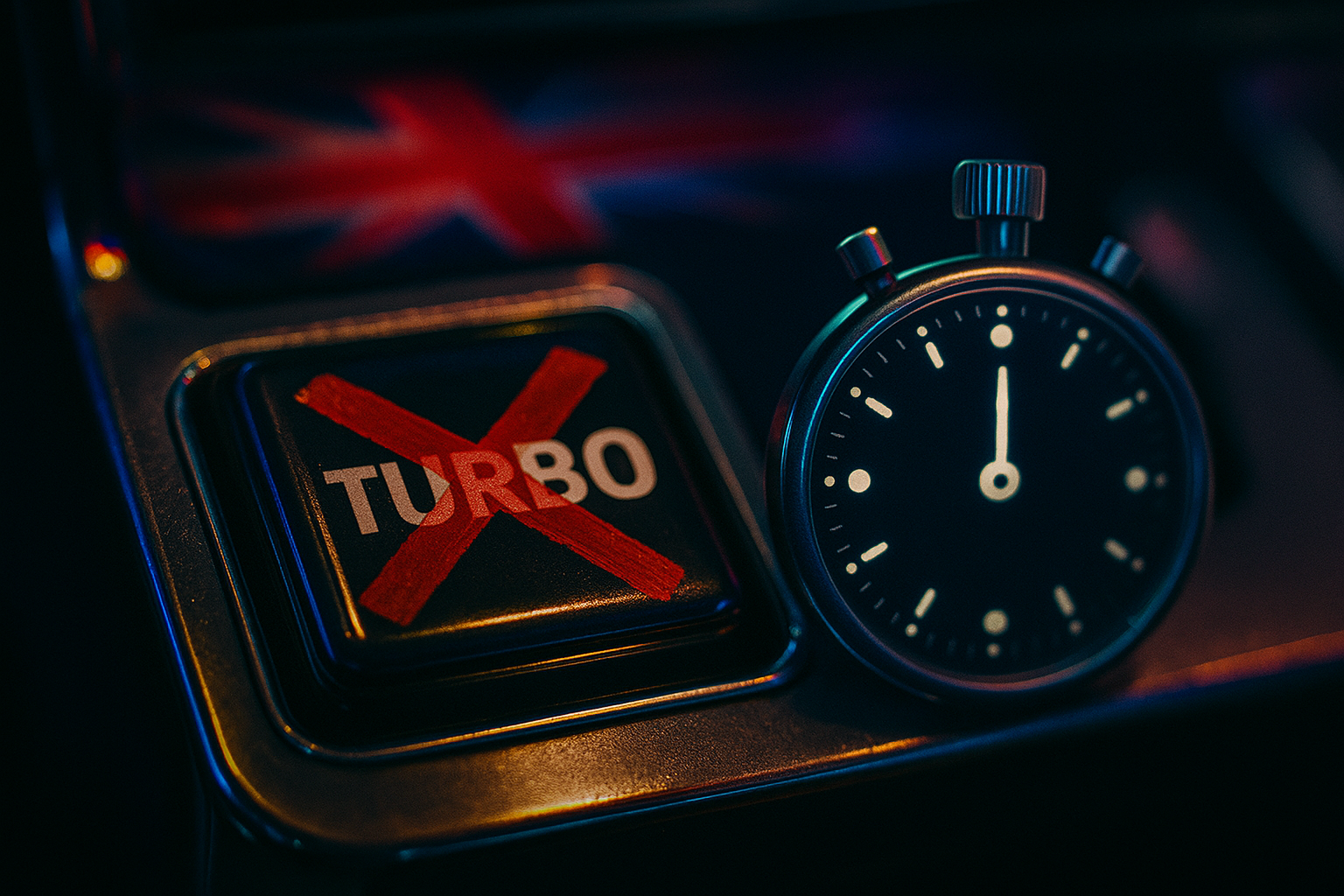 Graphic showing a casino slot game with the 'Turbo' spin button crossed out, illustrating the new UKGC ban.
