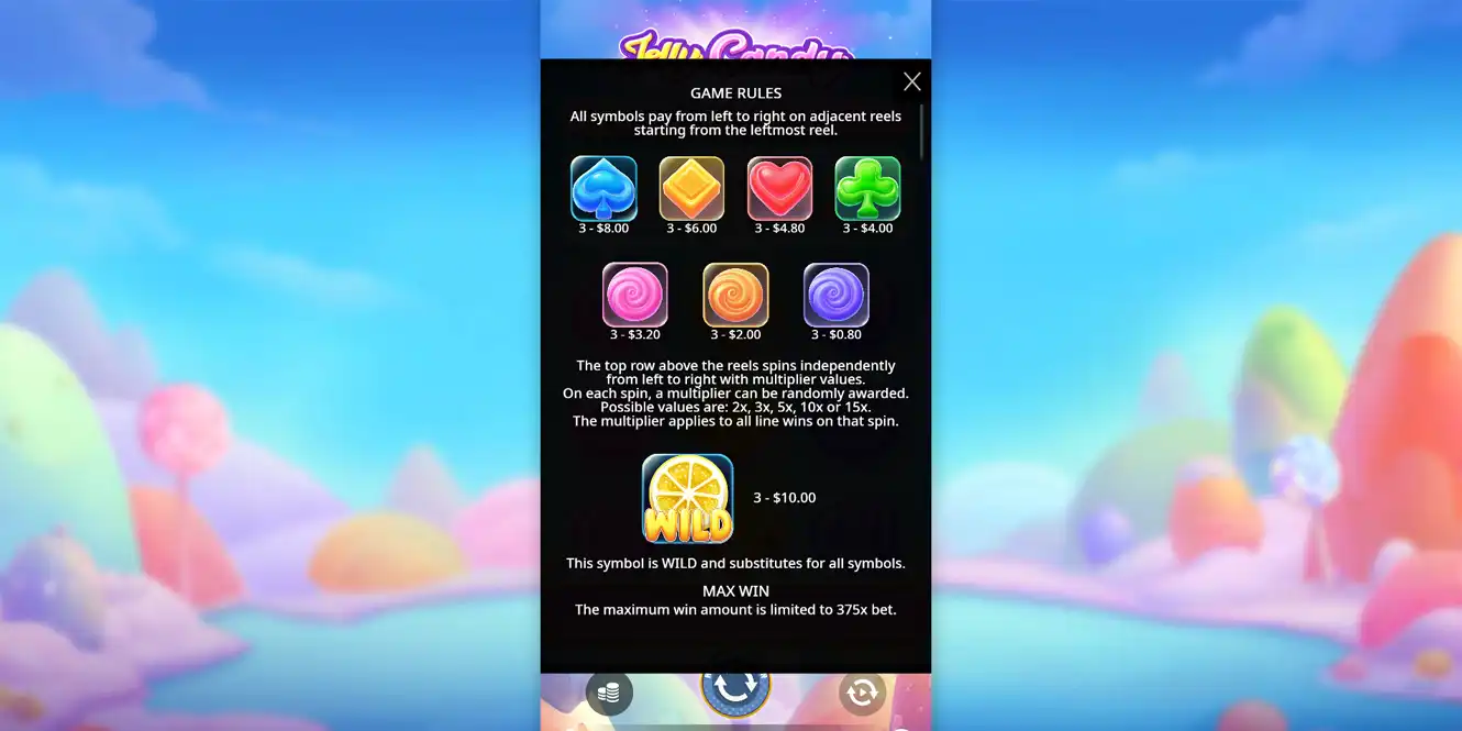 Jelly Candy Slot Gameplay Overview