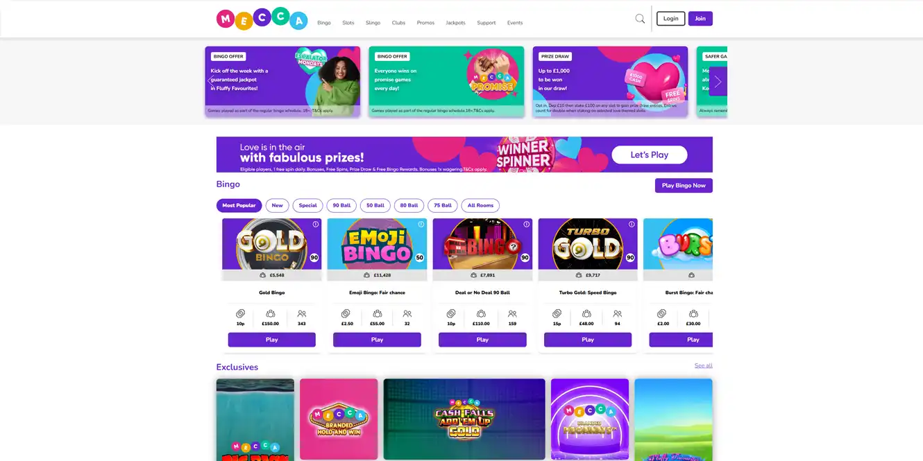 mecca bingo review by casinos club